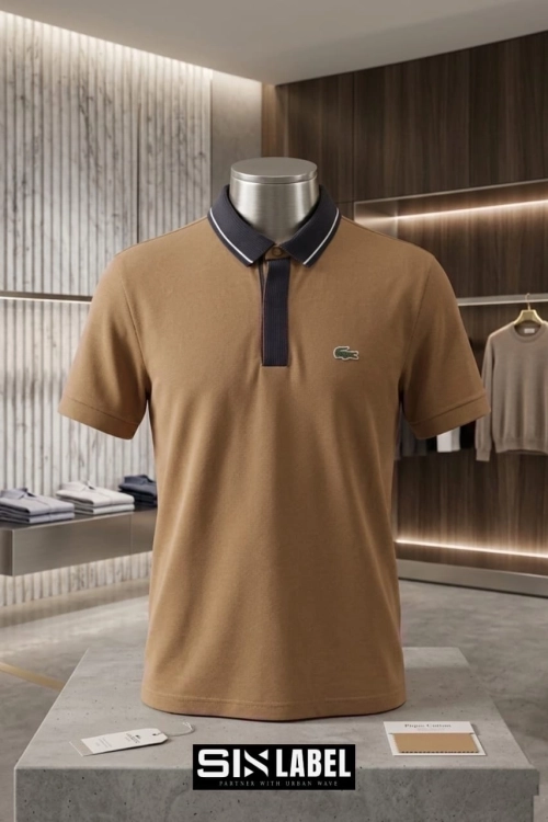 LACOSTE PREMIUM POLO (TAN COLOR)
